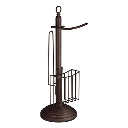 NUSTEEL NuSteel TGORB15H Standing Toilet Tissue Holder Oil Rubbed Bronze with Storage TGORB15H